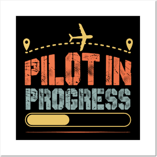 funny Pilot In Progress Posters and Art